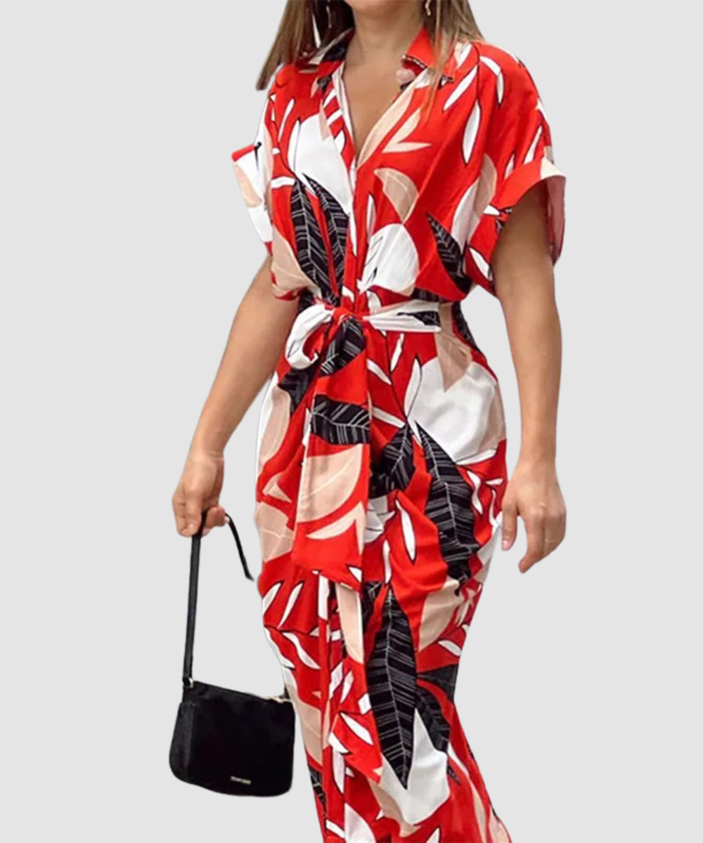 Essenz Amalia Luxe Wrap Maxi Dress