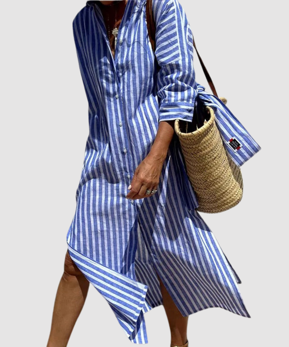 Essenz Armelle Elegant Striped Summer Dress