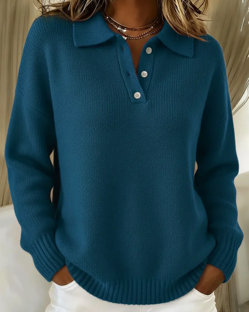 Sweter Anna – Miękki Sweter Polo