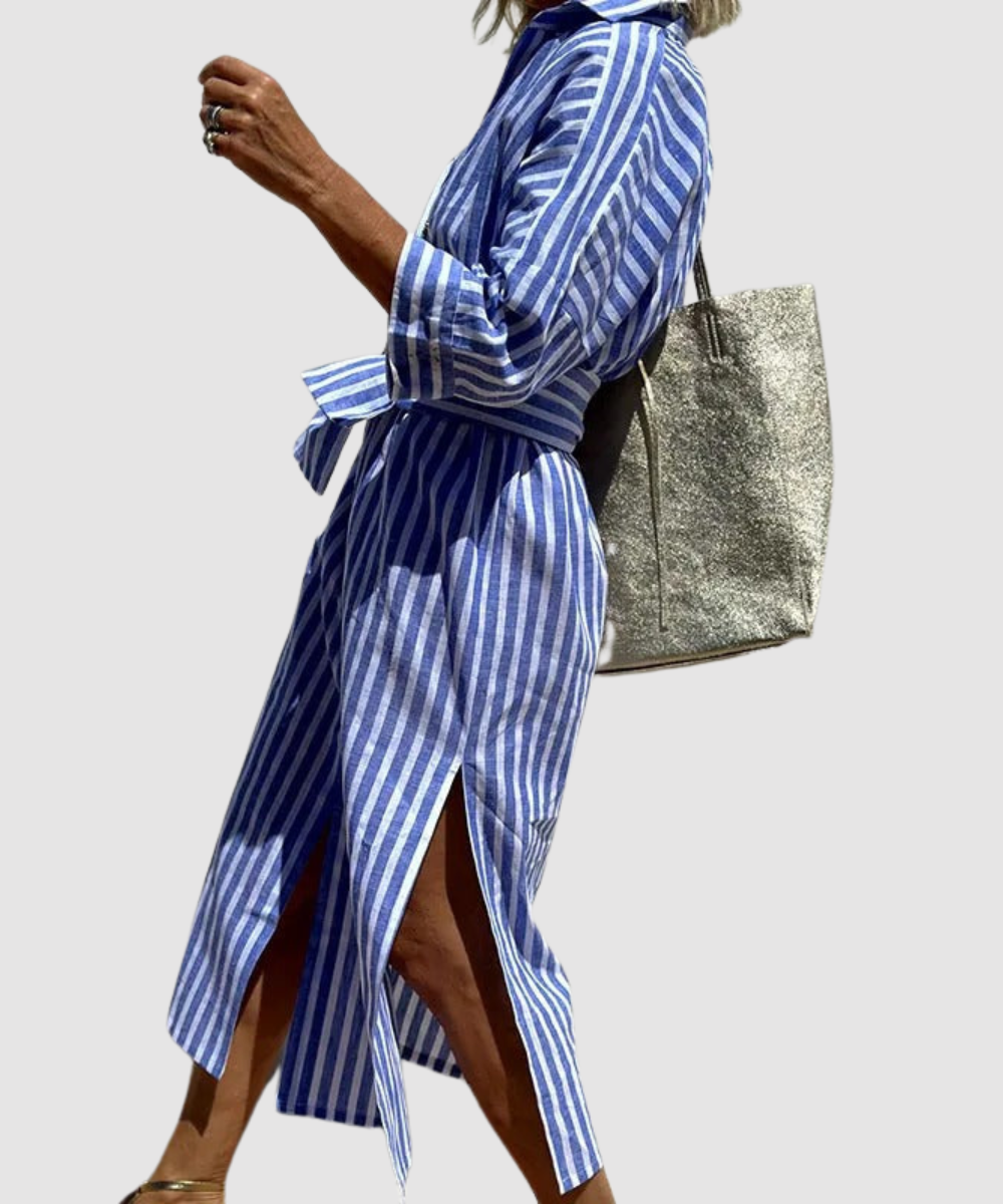 Essenz Armelle Elegant Striped Summer Dress