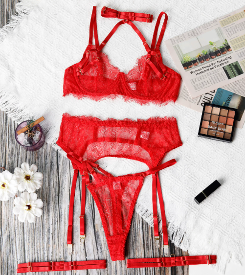 Ariana™ | Zestaw bielizny z koronką Midnight Elegant