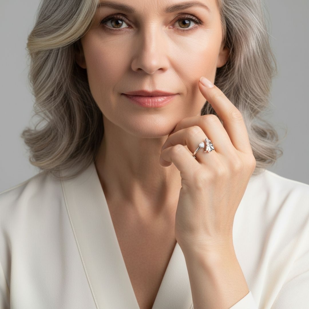 Anne™ – Pierścionek z Motywem Psa (Różowy)