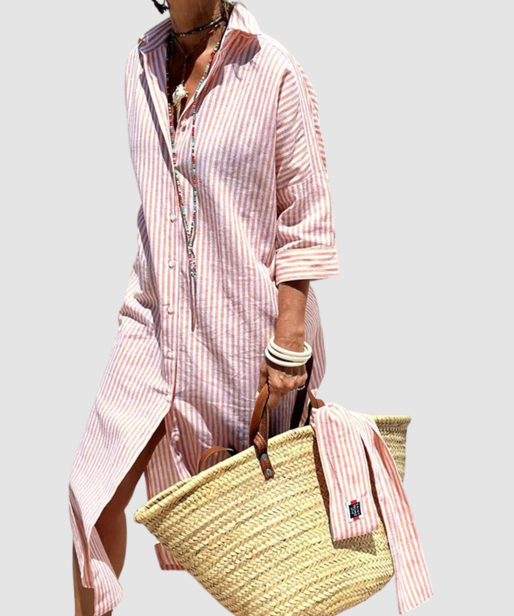 Essenz Armelle Elegant Striped Summer Dress