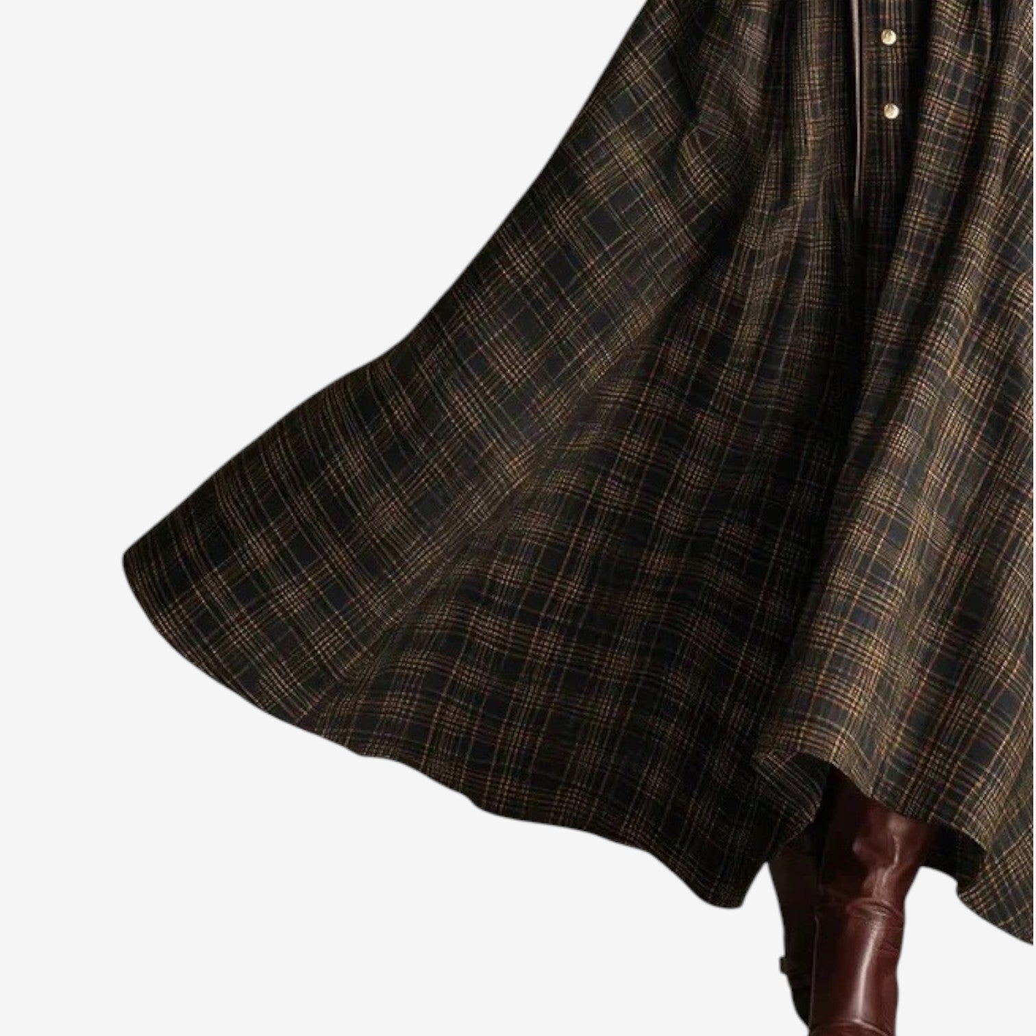 Sara™ – Elegancka Sukienka Maxi w Kratę