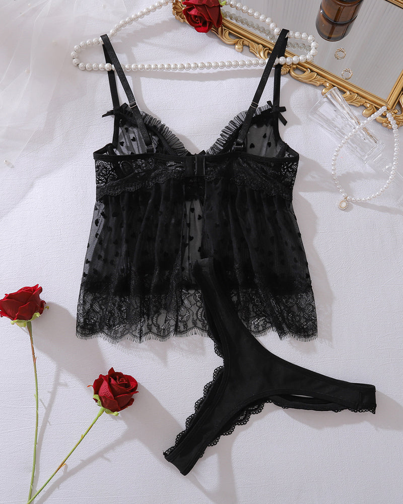 Rosa™ | Zestaw: Seksowny top z siateczki & majtki