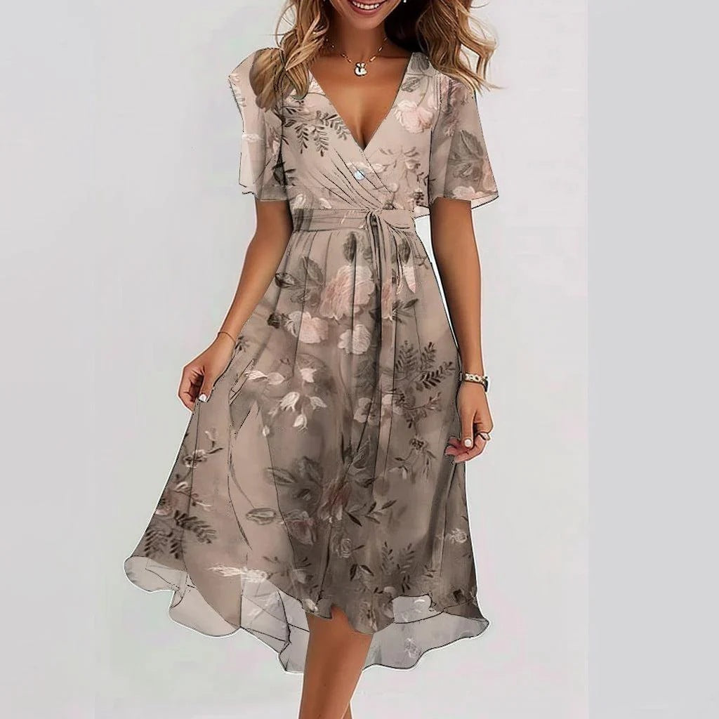 Essenz Sofia Elegant Spring Midi Dress