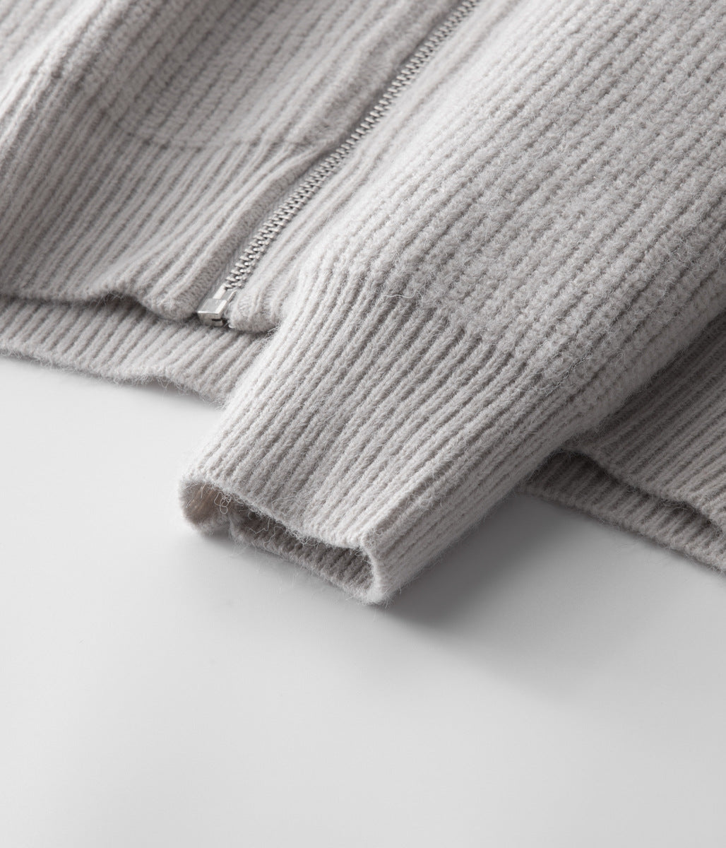 Sorrento – Męski kardigan z wełny z zamkiem