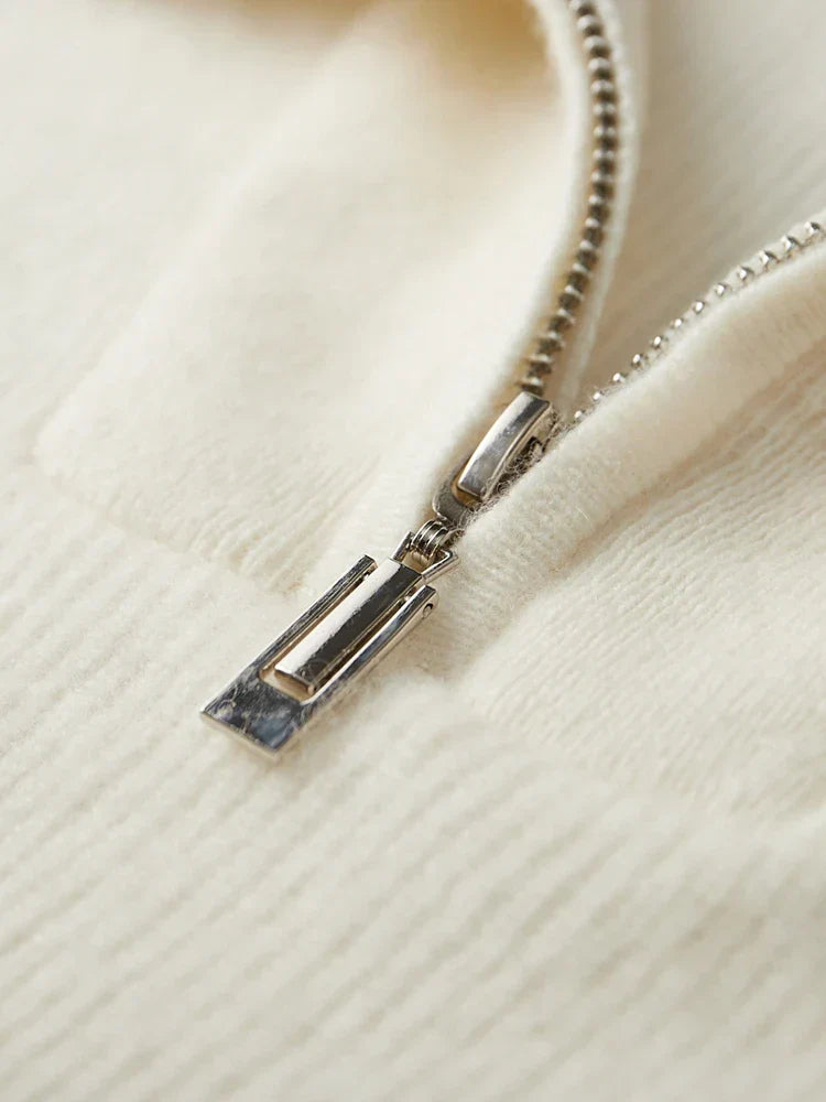 Hansen Zip Standard – kaszmirowy sweter z półzamkiem od Hansen & Weber