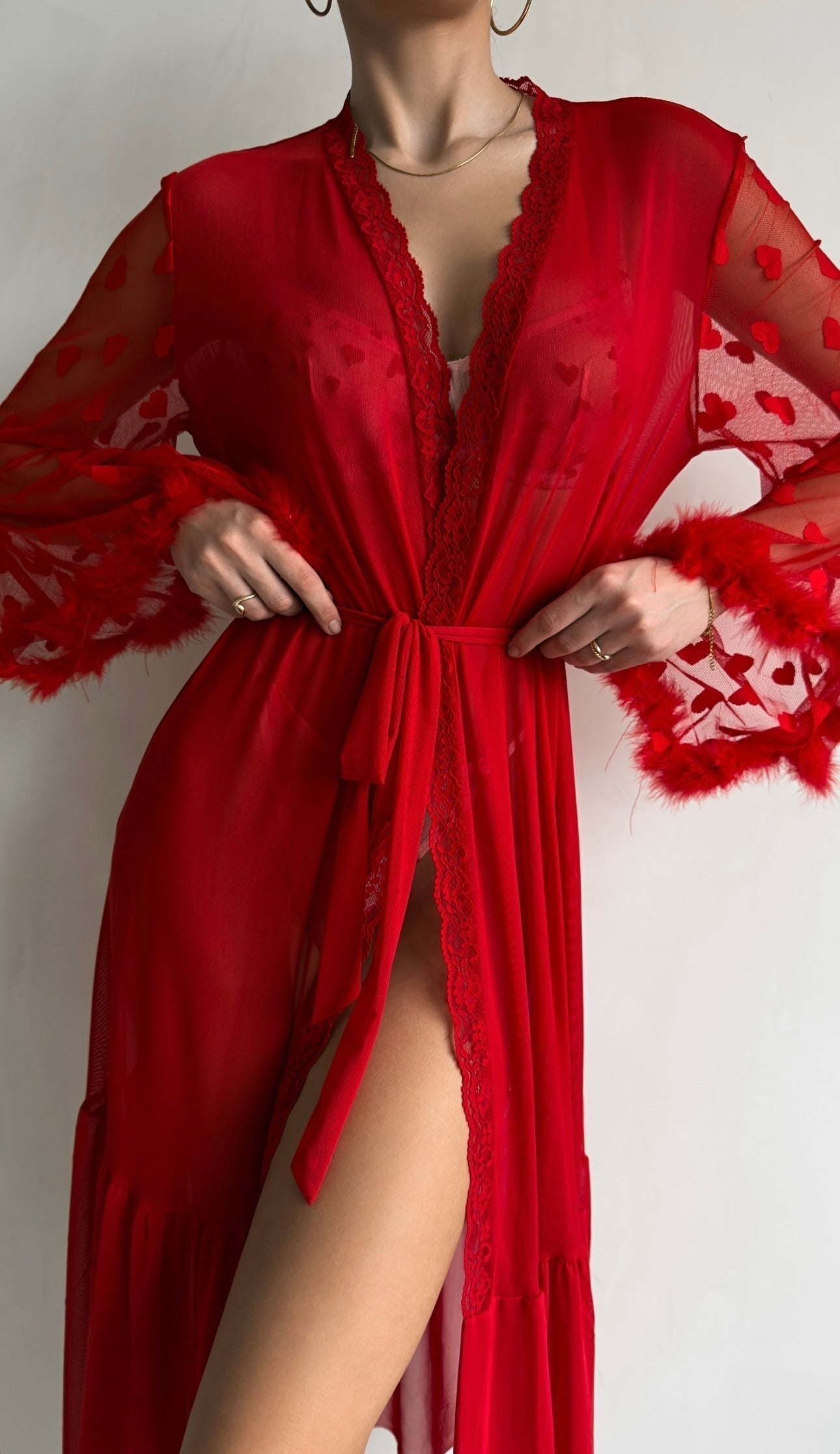 Keira™ | Transparentny Kimono z Koronki