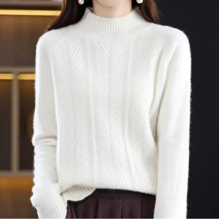 Angelika | Kaszmirowy Sweter Teksturowany