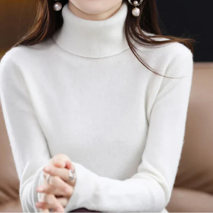 Anna | Kaszmirowy Sweter z Golfem (100% kaszmir)