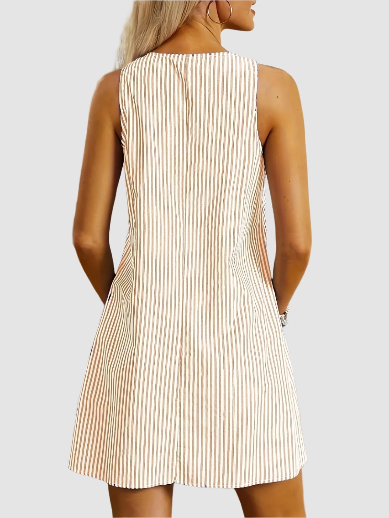 Essenz Serena Luxe Striped Midi Dress