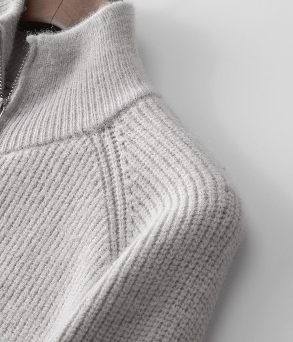 Sorrento – Męski kardigan z wełny z zamkiem